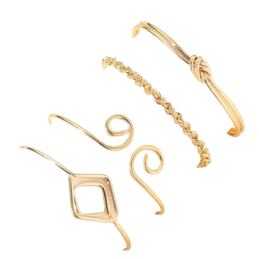 Set of 4 Gold Tone Bracelets